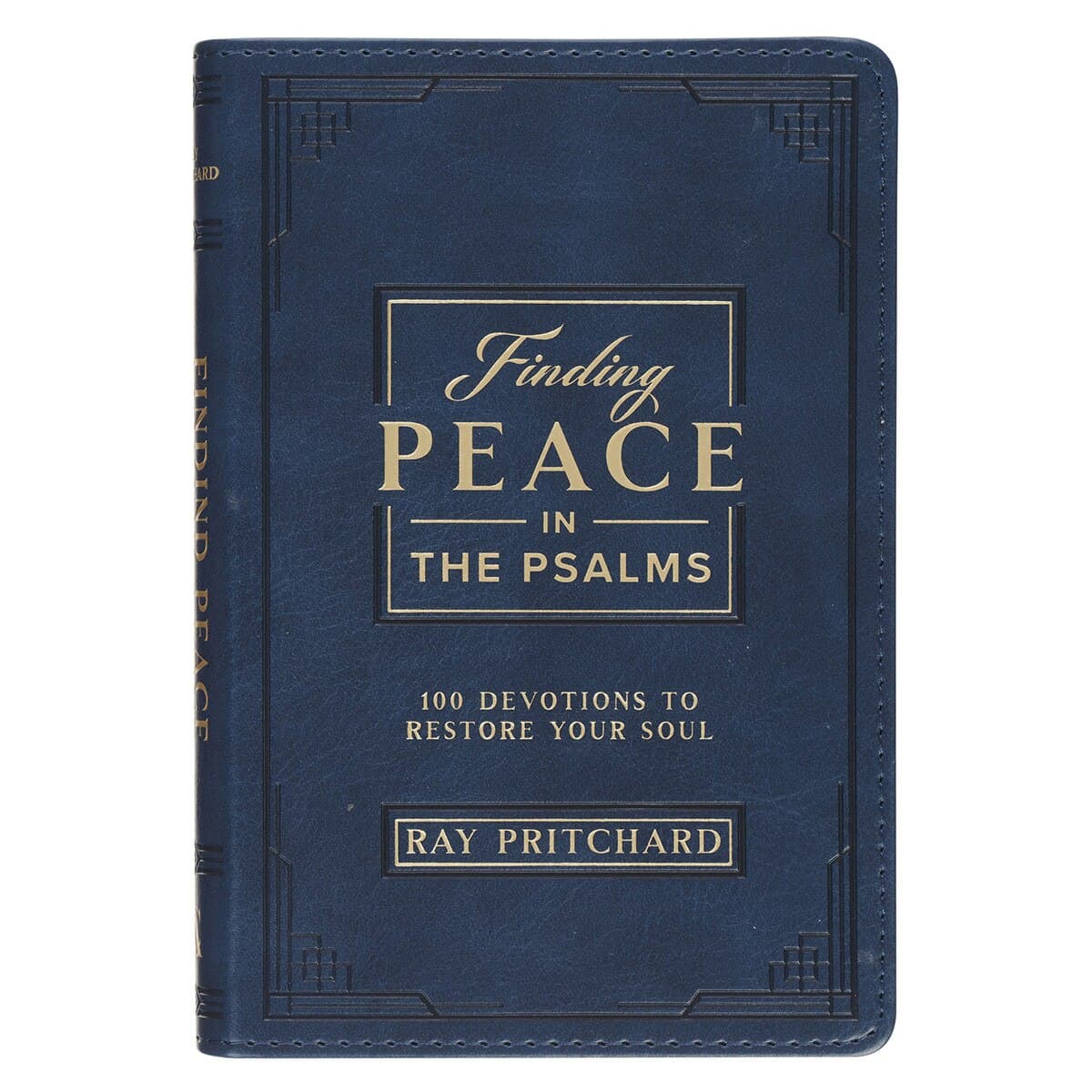 Finding Peace in the Psalms Navy Blue Faux Leather Daily Devotional
