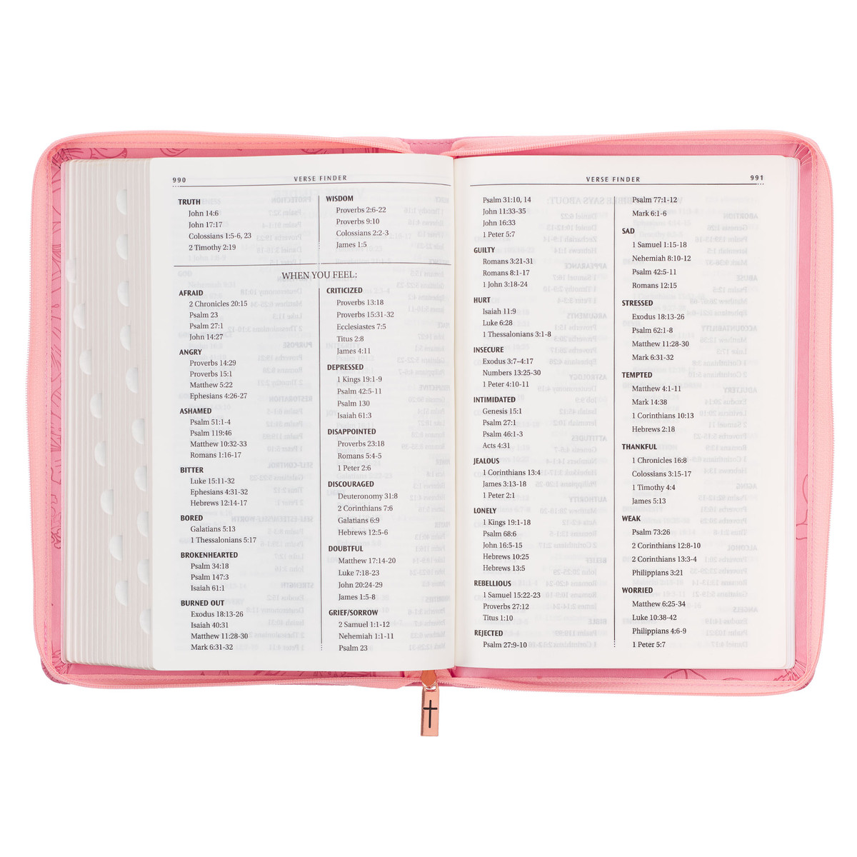 Sunrise Pink Faux Leather Large Print Thinline King James Version Bible ...