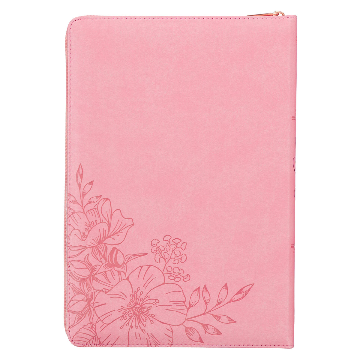 Sunrise Pink Faux Leather Large Print Thinline King James Version Bible ...